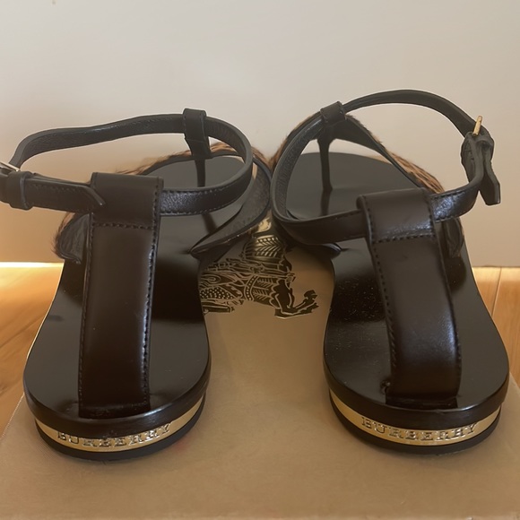 Burberry Adelaide Leopard Flat Sandals 38 - Picture 4 of 7